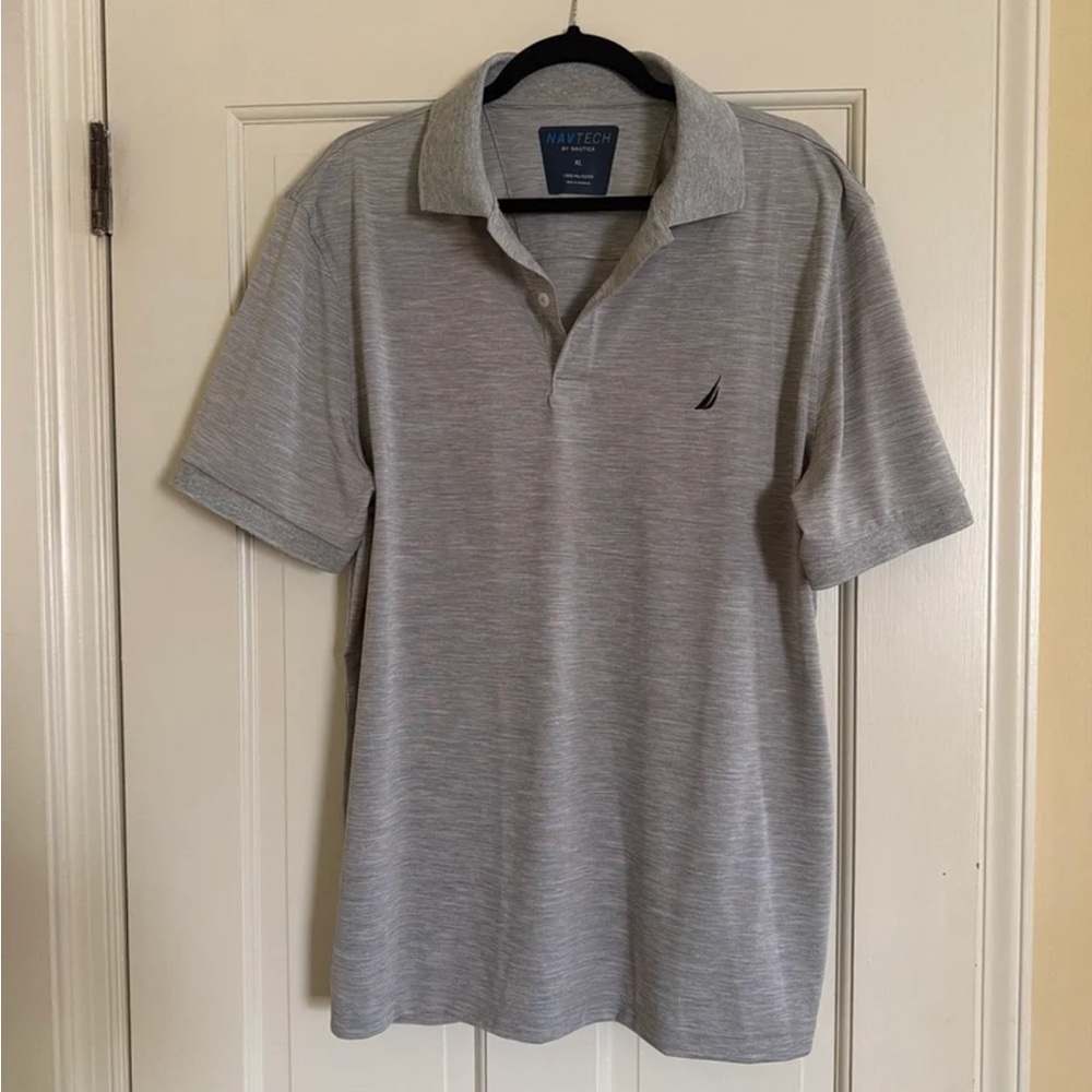 Men's Navtech by Nautica Light Gray Polo Shirt